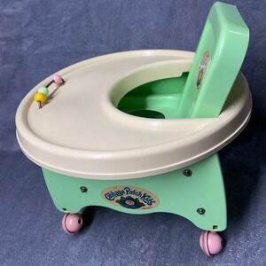 Vintage 1986 Cabbage Patch Kids Doll High Chair Coleco Green Feeding Seat Toy